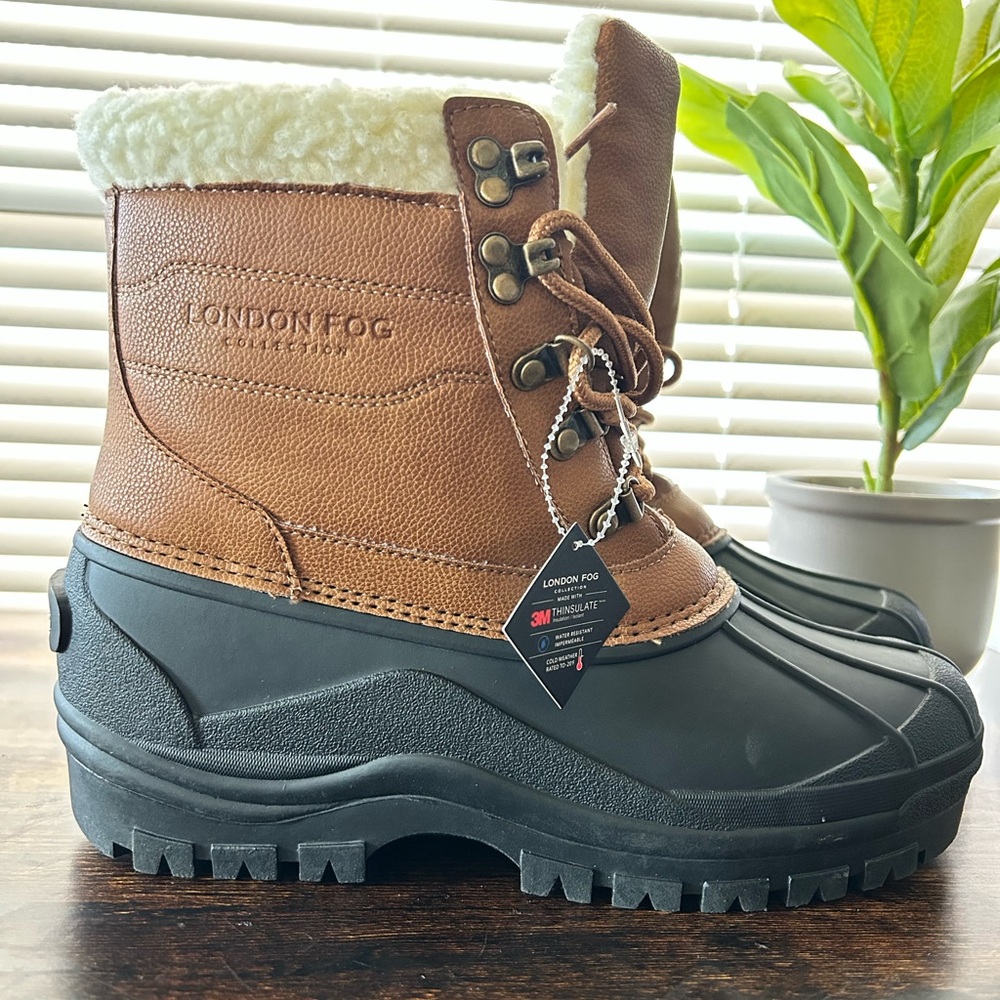 London Fog Insulated 200g warm boots Men’s size 7M water resistant Brand New